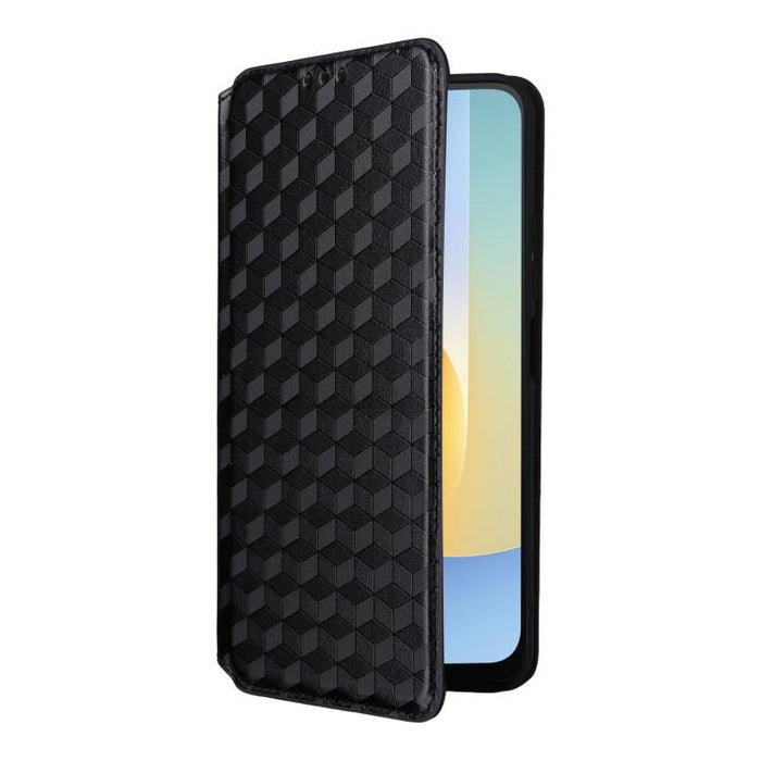 Funda de cuero plegable con textura de cuadrícula cúbica para teléfono, For Redmi A7 Pro 171mm / Poco C85x 5G, For Redmi 15a 5G, For Redmi Turbo 5 Max / Poco X8 Pro Max, For Redmi Turbo 5 5G / Poco X8 Pro 5G                                             ...
