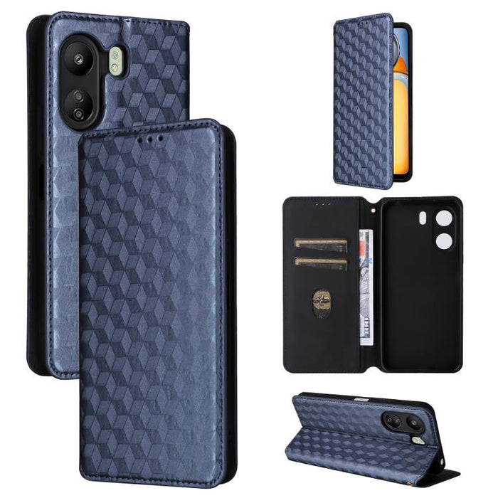Funda de cuero plegable con textura de cuadrícula cúbica para teléfono, For Xiaomi 17T Pro 5G, For Xiaomi 17T 5G, For Xiaomi Poco M7 4G 171mm, For Xiaomi Poco F7 Pro / F7 Ultra, For Xiaomi 15 Ultra, For Xiaomi Poco X7 Pro 5G / Redmi Turbo 4 5G         ...