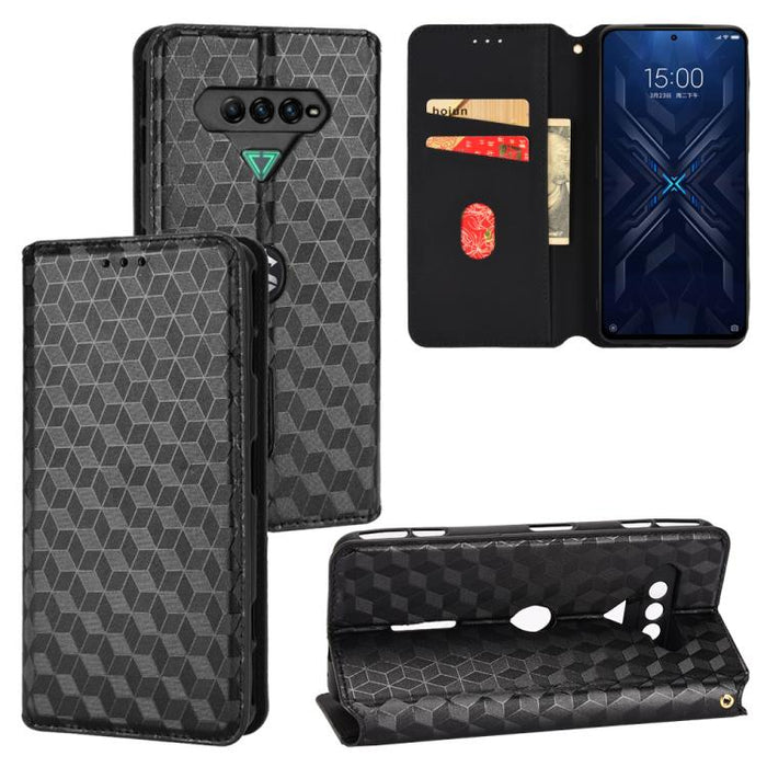 Funda de cuero plegable con textura de cuadrícula cúbica para teléfono, For Xiaomi 14, For Xiaomi Poco M6 Pro 5G / Redmi 12 5G, For Xiaomi 13T 5G / 13T Pro 5G, For Xiaomi Poco F5 5G / Redmi Note 12 Turbo 5G, For Xiaomi Poco F5 Pro 5G, For Xiaomi 13 Ult...