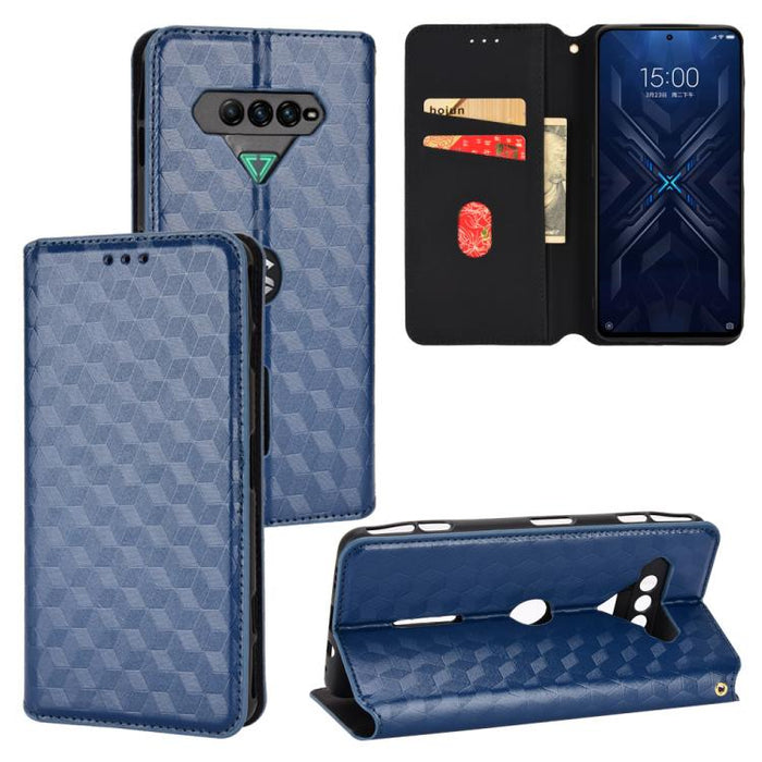Funda de cuero plegable con textura de cuadrícula cúbica para teléfono, For Xiaomi 14, For Xiaomi Poco M6 Pro 5G / Redmi 12 5G, For Xiaomi 13T 5G / 13T Pro 5G, For Xiaomi Poco F5 5G / Redmi Note 12 Turbo 5G, For Xiaomi Poco F5 Pro 5G, For Xiaomi 13 Ult...