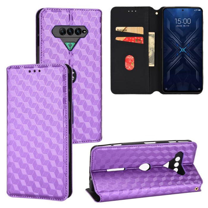 Funda de cuero plegable con textura de cuadrícula cúbica para teléfono, For Xiaomi 14, For Xiaomi Poco M6 Pro 5G / Redmi 12 5G, For Xiaomi 13T 5G / 13T Pro 5G, For Xiaomi Poco F5 5G / Redmi Note 12 Turbo 5G, For Xiaomi Poco F5 Pro 5G, For Xiaomi 13 Ult...