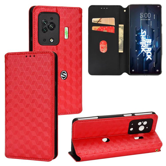 Funda de cuero plegable con textura de cuadrícula cúbica para teléfono, For Xiaomi 14, For Xiaomi Poco M6 Pro 5G / Redmi 12 5G, For Xiaomi 13T 5G / 13T Pro 5G, For Xiaomi Poco F5 5G / Redmi Note 12 Turbo 5G, For Xiaomi Poco F5 Pro 5G, For Xiaomi 13 Ult...