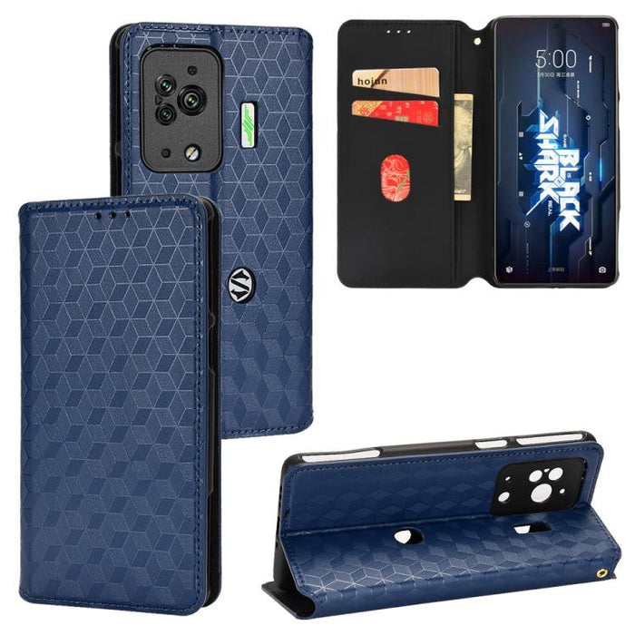 Funda de cuero plegable con textura de cuadrícula cúbica para teléfono, For Xiaomi 14, For Xiaomi Poco M6 Pro 5G / Redmi 12 5G, For Xiaomi 13T 5G / 13T Pro 5G, For Xiaomi Poco F5 5G / Redmi Note 12 Turbo 5G, For Xiaomi Poco F5 Pro 5G, For Xiaomi 13 Ult...