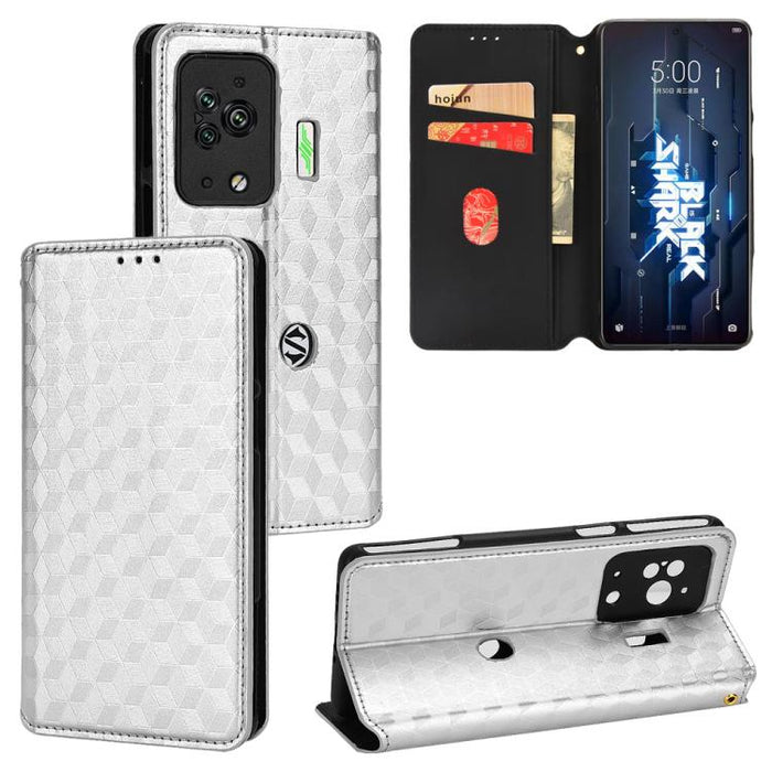 Funda de cuero plegable con textura de cuadrícula cúbica para teléfono, For Xiaomi 14, For Xiaomi Poco M6 Pro 5G / Redmi 12 5G, For Xiaomi 13T 5G / 13T Pro 5G, For Xiaomi Poco F5 5G / Redmi Note 12 Turbo 5G, For Xiaomi Poco F5 Pro 5G, For Xiaomi 13 Ult...
