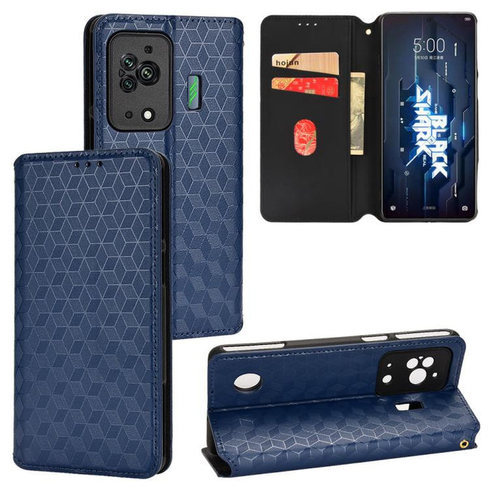 Funda de cuero plegable con textura de cuadrícula cúbica para teléfono, For Xiaomi 14, For Xiaomi Poco M6 Pro 5G / Redmi 12 5G, For Xiaomi 13T 5G / 13T Pro 5G, For Xiaomi Poco F5 5G / Redmi Note 12 Turbo 5G, For Xiaomi Poco F5 Pro 5G, For Xiaomi 13 Ult...