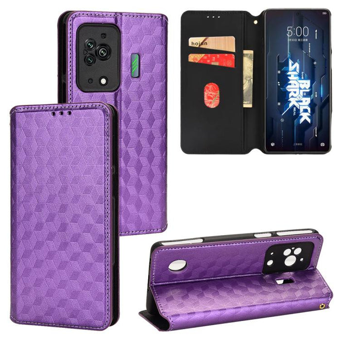 Funda de cuero plegable con textura de cuadrícula cúbica para teléfono, For Xiaomi 14, For Xiaomi Poco M6 Pro 5G / Redmi 12 5G, For Xiaomi 13T 5G / 13T Pro 5G, For Xiaomi Poco F5 5G / Redmi Note 12 Turbo 5G, For Xiaomi Poco F5 Pro 5G, For Xiaomi 13 Ult...