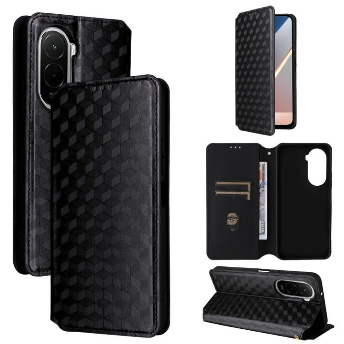 Funda de cuero plegable con textura de cuadrícula cúbica para teléfono, For Xiaomi 17T Pro 5G, For Xiaomi 17T 5G, For Xiaomi Poco M7 4G 171mm, For Xiaomi Poco F7 Pro / F7 Ultra, For Xiaomi 15 Ultra, For Xiaomi Poco X7 Pro 5G / Redmi Turbo 4 5G         ...