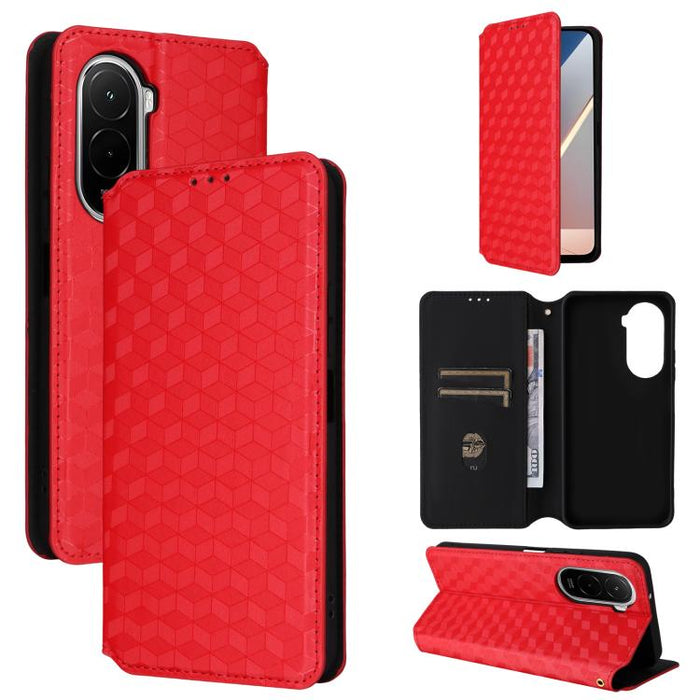 Funda de cuero plegable con textura de cuadrícula cúbica para teléfono, For Xiaomi 17T Pro 5G, For Xiaomi 17T 5G, For Xiaomi Poco M7 4G 171mm, For Xiaomi Poco F7 Pro / F7 Ultra, For Xiaomi 15 Ultra, For Xiaomi Poco X7 Pro 5G / Redmi Turbo 4 5G         ...