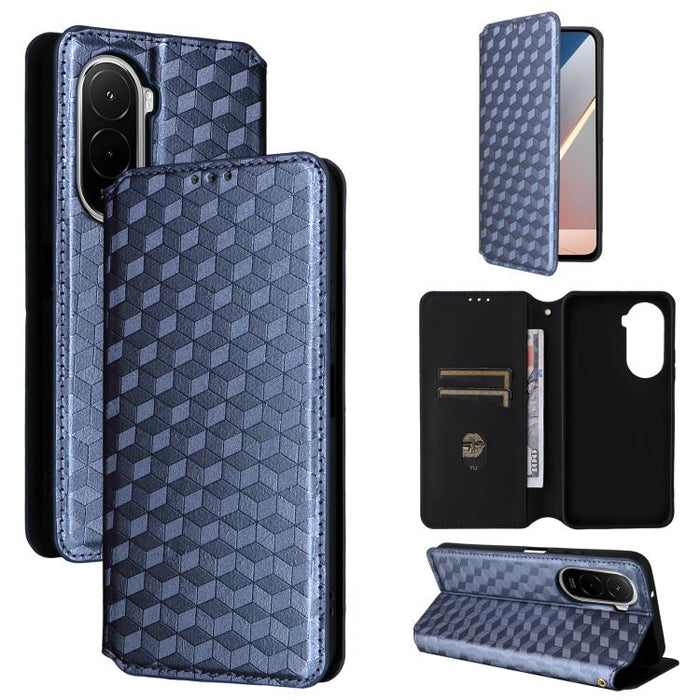 Funda de cuero plegable con textura de cuadrícula cúbica para teléfono, For Xiaomi 17T Pro 5G, For Xiaomi 17T 5G, For Xiaomi Poco M7 4G 171mm, For Xiaomi Poco F7 Pro / F7 Ultra, For Xiaomi 15 Ultra, For Xiaomi Poco X7 Pro 5G / Redmi Turbo 4 5G         ...