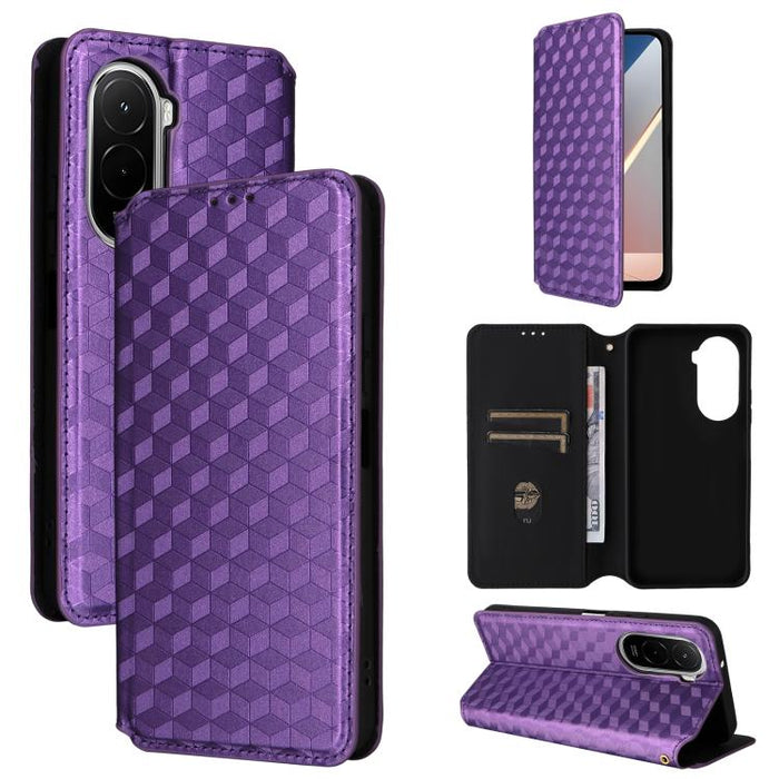 Funda de cuero plegable con textura de cuadrícula cúbica para teléfono, For Xiaomi 17T Pro 5G, For Xiaomi 17T 5G, For Xiaomi Poco M7 4G 171mm, For Xiaomi Poco F7 Pro / F7 Ultra, For Xiaomi 15 Ultra, For Xiaomi Poco X7 Pro 5G / Redmi Turbo 4 5G         ...
