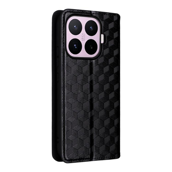 Funda de cuero plegable con textura de cuadrícula cúbica para teléfono, For Xiaomi 17T Pro 5G, For Xiaomi 17T 5G, For Xiaomi Poco M7 4G 171mm, For Xiaomi Poco F7 Pro / F7 Ultra, For Xiaomi 15 Ultra, For Xiaomi Poco X7 Pro 5G / Redmi Turbo 4 5G         ...