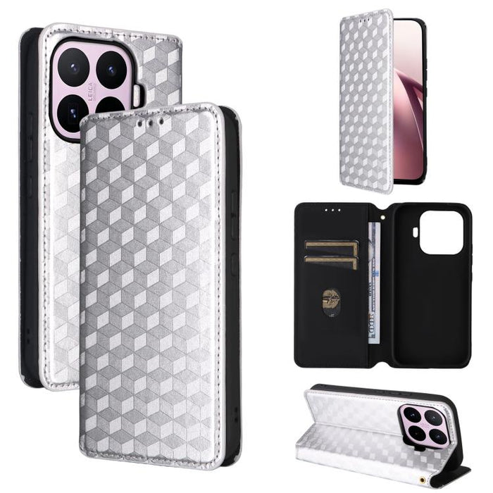 Funda de cuero plegable con textura de cuadrícula cúbica para teléfono, For Xiaomi 17T Pro 5G, For Xiaomi 17T 5G, For Xiaomi Poco M7 4G 171mm, For Xiaomi Poco F7 Pro / F7 Ultra, For Xiaomi 15 Ultra, For Xiaomi Poco X7 Pro 5G / Redmi Turbo 4 5G         ...