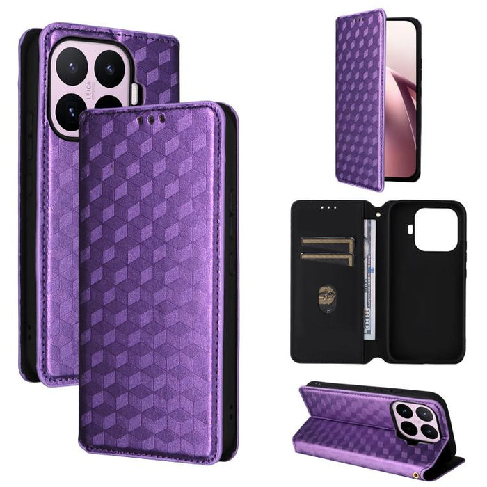 Funda de cuero plegable con textura de cuadrícula cúbica para teléfono, For Xiaomi 17T Pro 5G, For Xiaomi 17T 5G, For Xiaomi Poco M7 4G 171mm, For Xiaomi Poco F7 Pro / F7 Ultra, For Xiaomi 15 Ultra, For Xiaomi Poco X7 Pro 5G / Redmi Turbo 4 5G         ...