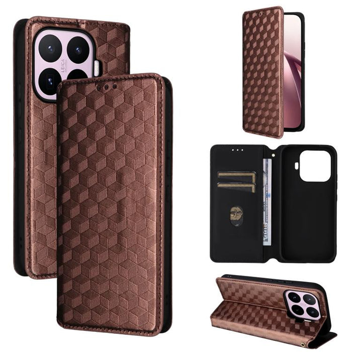 Funda de cuero plegable con textura de cuadrícula cúbica para teléfono, For Xiaomi 17T Pro 5G, For Xiaomi 17T 5G, For Xiaomi Poco M7 4G 171mm, For Xiaomi Poco F7 Pro / F7 Ultra, For Xiaomi 15 Ultra, For Xiaomi Poco X7 Pro 5G / Redmi Turbo 4 5G         ...
