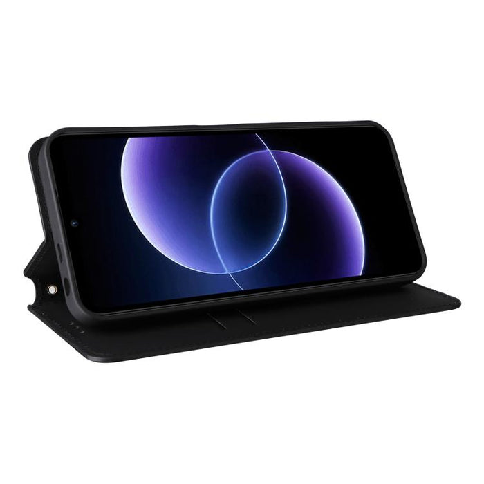 Funda de cuero plegable con textura de cuadrícula cúbica para teléfono, For Xiaomi 17T Pro 5G, For Xiaomi 17T 5G, For Xiaomi Poco M7 4G 171mm, For Xiaomi Poco F7 Pro / F7 Ultra, For Xiaomi 15 Ultra, For Xiaomi Poco X7 Pro 5G / Redmi Turbo 4 5G         ...
