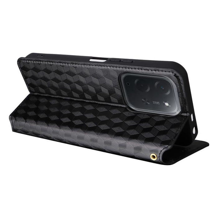 Funda de cuero plegable con textura de cuadrícula cúbica para teléfono, For Xiaomi 17T Pro 5G, For Xiaomi 17T 5G, For Xiaomi Poco M7 4G 171mm, For Xiaomi Poco F7 Pro / F7 Ultra, For Xiaomi 15 Ultra, For Xiaomi Poco X7 Pro 5G / Redmi Turbo 4 5G         ...