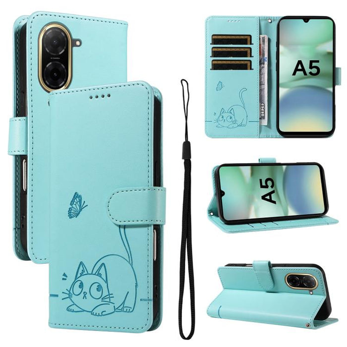 Adorable funda de cuero para teléfono con estampado de gato en relieve., For Redmi K90 Pro Max/Poco F8 Ultra, For Redmi K90/Poco F8 Pro, For Redmi 15C 5G/4G EU 173mm/Poco C85 5G, For Redmi 15 5G Global / 15 4G SEA 169.5mm, For Redmi 15 5G / 4G EU 171mm...