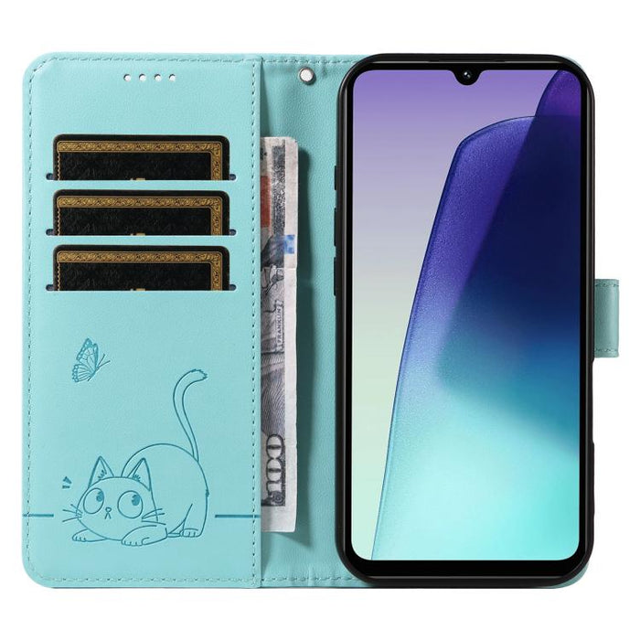 Adorable funda de cuero para teléfono con estampado de gato en relieve., For Redmi K90 Pro Max/Poco F8 Ultra, For Redmi K90/Poco F8 Pro, For Redmi 15C 5G/4G EU 173mm/Poco C85 5G, For Redmi 15 5G Global / 15 4G SEA 169.5mm, For Redmi 15 5G / 4G EU 171mm...