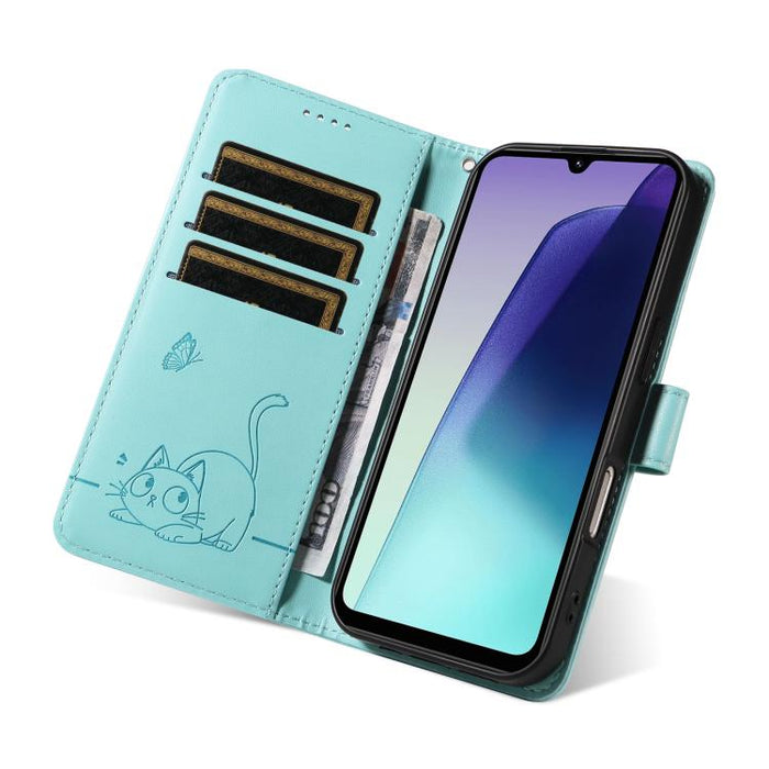 Adorable funda de cuero para teléfono con estampado de gato en relieve., For Redmi K90 Pro Max/Poco F8 Ultra, For Redmi K90/Poco F8 Pro, For Redmi 15C 5G/4G EU 173mm/Poco C85 5G, For Redmi 15 5G Global / 15 4G SEA 169.5mm, For Redmi 15 5G / 4G EU 171mm...
