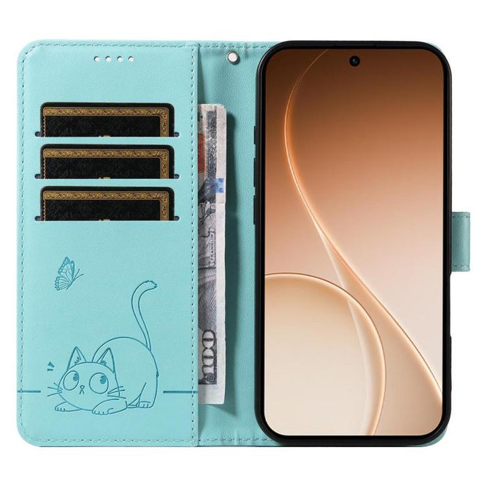 Adorable funda de cuero para teléfono con estampado de gato en relieve., For Xiaomi 17 Max 5G, For Xiaomi 17T Pro 5G Global, For Xiaomi 17T 5G Global, For Xiaomi 17 Pro Max, For Xiaomi 17, For Xiaomi Poco M7 4G 169mm, For Xiaomi Poco M7 4G 171mm       ...