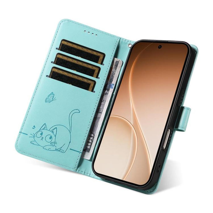 Adorable funda de cuero para teléfono con estampado de gato en relieve., For Xiaomi 17 Max 5G, For Xiaomi 17T Pro 5G Global, For Xiaomi 17T 5G Global, For Xiaomi 17 Pro Max, For Xiaomi 17, For Xiaomi Poco M7 4G 169mm, For Xiaomi Poco M7 4G 171mm       ...