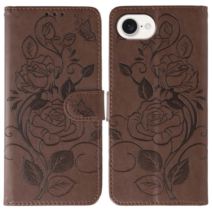 Funda de teléfono de piel con relieve de mariposa rosa, For iPhone 17e / 16e, For iPhone 17 Pro Max, For iPhone 17 Pro, For iPhone 17, For iPhone Air