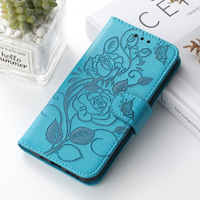 Funda de teléfono de piel con relieve de mariposa rosa, For iPhone 17e / 16e, For iPhone 17 Pro Max, For iPhone 17 Pro, For iPhone 17, For iPhone Air