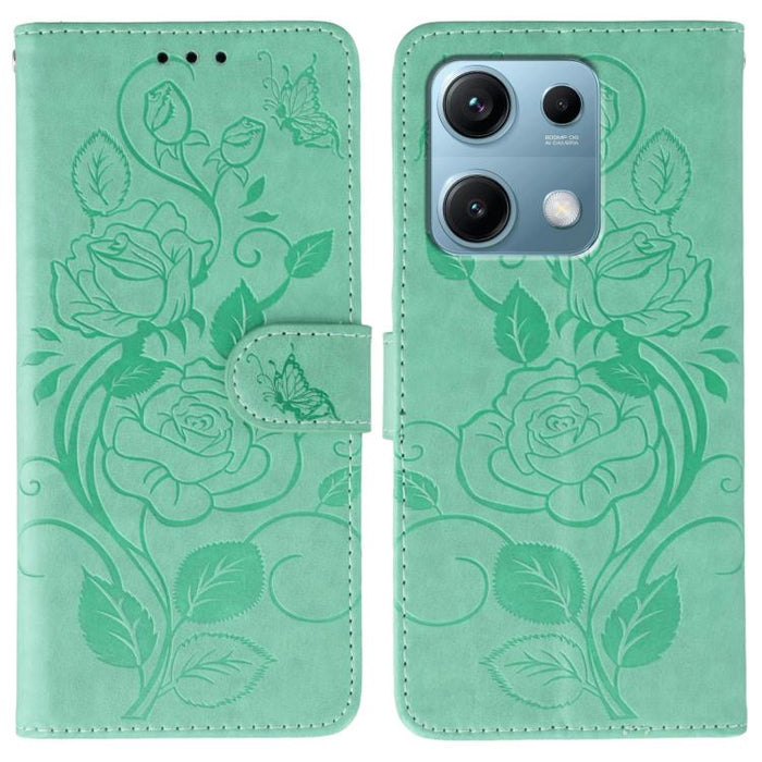 Funda de teléfono de piel con relieve de mariposa rosa, For Redmi A5 4G 171.7mm, For Redmi Note 14S 4G Global, For Redmi Note 14 Pro 4G Global, For Redmi Note 14 4G 163.25mm Global, For Redmi Note 14 Pro+ 5G
