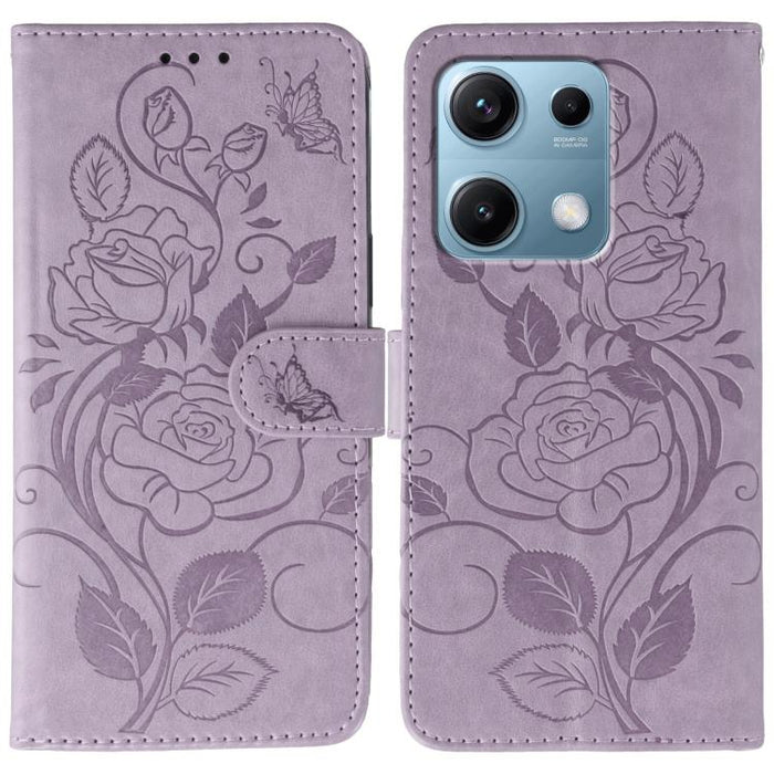 Funda de teléfono de piel con relieve de mariposa rosa, For Redmi A5 4G 171.7mm, For Redmi Note 14S 4G Global, For Redmi Note 14 Pro 4G Global, For Redmi Note 14 4G 163.25mm Global, For Redmi Note 14 Pro+ 5G
