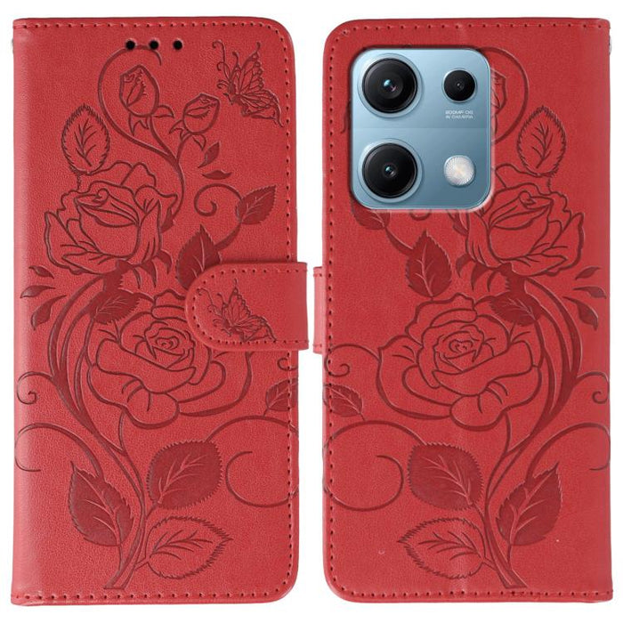 Funda de teléfono de piel con relieve de mariposa rosa, For Redmi A5 4G 171.7mm, For Redmi Note 14S 4G Global, For Redmi Note 14 Pro 4G Global, For Redmi Note 14 4G 163.25mm Global, For Redmi Note 14 Pro+ 5G
