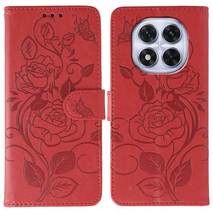Funda de teléfono de piel con relieve de mariposa rosa, For Redmi A5 4G 171.7mm, For Redmi Note 14S 4G Global, For Redmi Note 14 Pro 4G Global, For Redmi Note 14 4G 163.25mm Global, For Redmi Note 14 Pro+ 5G