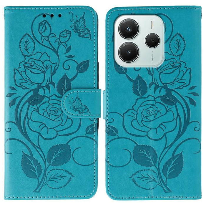 Funda de teléfono de piel con relieve de mariposa rosa, For Redmi A5 4G 171.7mm, For Redmi Note 14S 4G Global, For Redmi Note 14 Pro 4G Global, For Redmi Note 14 4G 163.25mm Global, For Redmi Note 14 Pro+ 5G