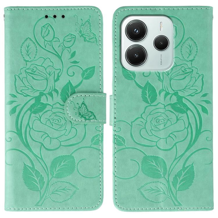Funda de teléfono de piel con relieve de mariposa rosa, For Redmi A5 4G 171.7mm, For Redmi Note 14S 4G Global, For Redmi Note 14 Pro 4G Global, For Redmi Note 14 4G 163.25mm Global, For Redmi Note 14 Pro+ 5G