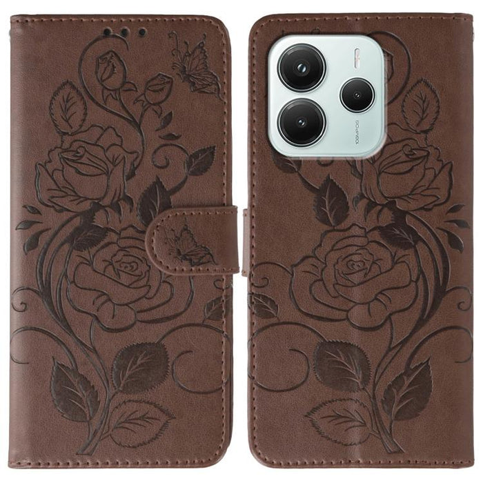 Funda de teléfono de piel con relieve de mariposa rosa, For Redmi A5 4G 171.7mm, For Redmi Note 14S 4G Global, For Redmi Note 14 Pro 4G Global, For Redmi Note 14 4G 163.25mm Global, For Redmi Note 14 Pro+ 5G