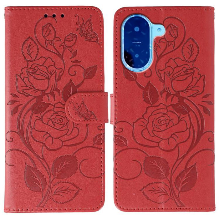 Funda de teléfono de piel con relieve de mariposa rosa, For Redmi A5 4G 171.7mm, For Redmi Note 14S 4G Global, For Redmi Note 14 Pro 4G Global, For Redmi Note 14 4G 163.25mm Global, For Redmi Note 14 Pro+ 5G