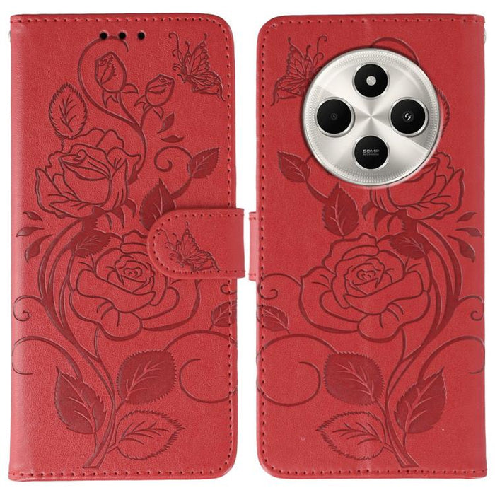 Funda de teléfono de piel con relieve de mariposa rosa, For Redmi 15C 5G / 4G EU 173mm, For Redmi 15 5G Global / 15 4G SEA, For Redmi 15 5G / 4G EU 171mm, For Redmi 15C 5G / 4G Global 171mm, For Redmi Turbo 4 Pro 5G / Poco F7                           ...
