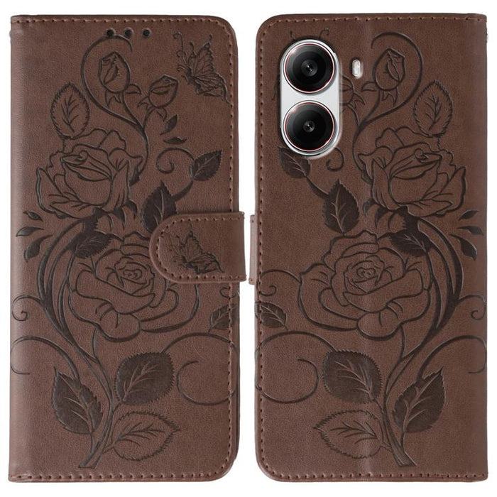 Funda de teléfono de piel con relieve de mariposa rosa, For Redmi 15C 5G / 4G EU 173mm, For Redmi 15 5G Global / 15 4G SEA, For Redmi 15 5G / 4G EU 171mm, For Redmi 15C 5G / 4G Global 171mm, For Redmi Turbo 4 Pro 5G / Poco F7                           ...