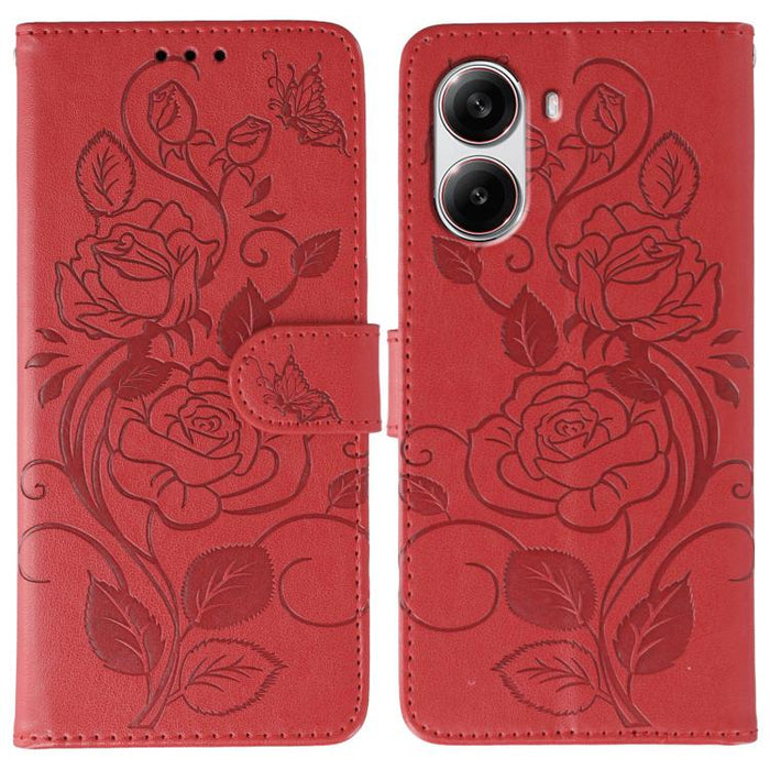 Funda de teléfono de piel con relieve de mariposa rosa, For Redmi 15C 5G / 4G EU 173mm, For Redmi 15 5G Global / 15 4G SEA, For Redmi 15 5G / 4G EU 171mm, For Redmi 15C 5G / 4G Global 171mm, For Redmi Turbo 4 Pro 5G / Poco F7                           ...