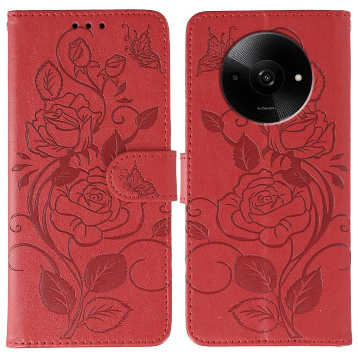 Funda de teléfono de piel con relieve de mariposa rosa, For Redmi 15C 5G / 4G EU 173mm, For Redmi 15 5G Global / 15 4G SEA, For Redmi 15 5G / 4G EU 171mm, For Redmi 15C 5G / 4G Global 171mm, For Redmi Turbo 4 Pro 5G / Poco F7                           ...