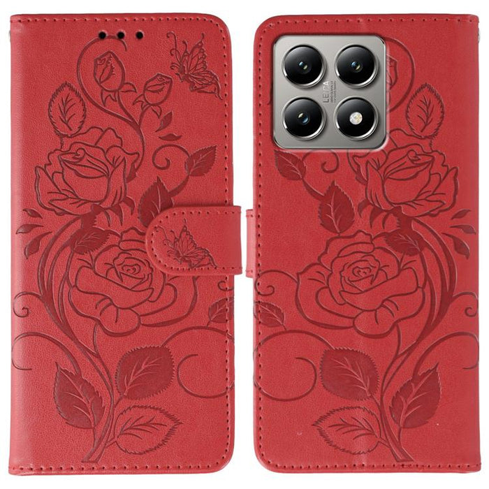 Funda de teléfono de piel con relieve de mariposa rosa, For Redmi 15C 5G / 4G EU 173mm, For Redmi 15 5G Global / 15 4G SEA, For Redmi 15 5G / 4G EU 171mm, For Redmi 15C 5G / 4G Global 171mm, For Redmi Turbo 4 Pro 5G / Poco F7                           ...