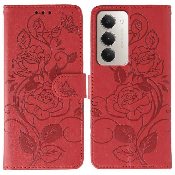 Funda de teléfono de piel con relieve de mariposa rosa, For Redmi 15C 5G / 4G EU 173mm, For Redmi 15 5G Global / 15 4G SEA, For Redmi 15 5G / 4G EU 171mm, For Redmi 15C 5G / 4G Global 171mm, For Redmi Turbo 4 Pro 5G / Poco F7                           ...