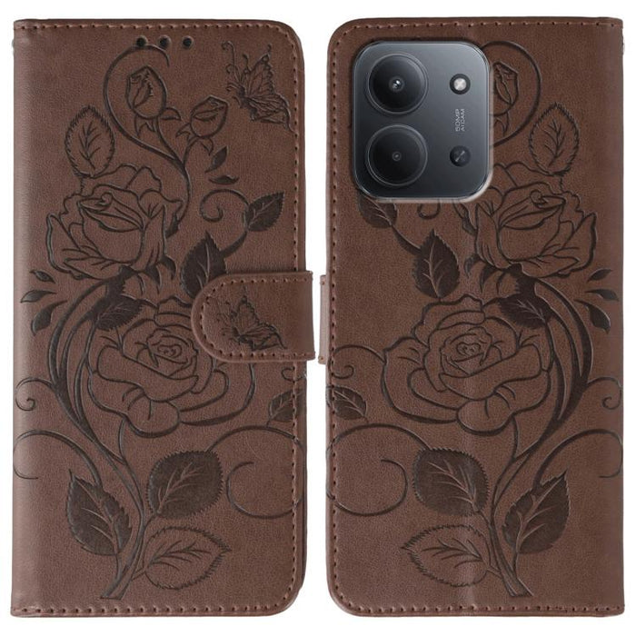 Funda de teléfono de piel con relieve de mariposa rosa, For Redmi 15C 5G / 4G EU 173mm, For Redmi 15 5G Global / 15 4G SEA, For Redmi 15 5G / 4G EU 171mm, For Redmi 15C 5G / 4G Global 171mm, For Redmi Turbo 4 Pro 5G / Poco F7                           ...