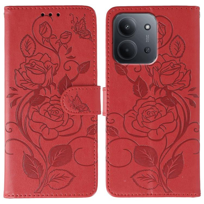 Funda de teléfono de piel con relieve de mariposa rosa, For Redmi 15C 5G / 4G EU 173mm, For Redmi 15 5G Global / 15 4G SEA, For Redmi 15 5G / 4G EU 171mm, For Redmi 15C 5G / 4G Global 171mm, For Redmi Turbo 4 Pro 5G / Poco F7                           ...