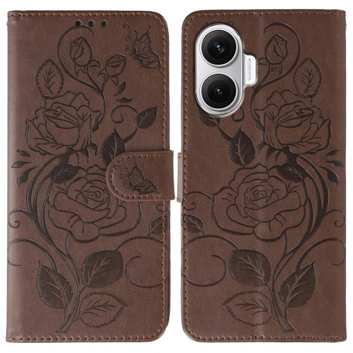 Funda de teléfono de piel con relieve de mariposa rosa, For Redmi 15C 5G / 4G EU 173mm, For Redmi 15 5G Global / 15 4G SEA, For Redmi 15 5G / 4G EU 171mm, For Redmi 15C 5G / 4G Global 171mm, For Redmi Turbo 4 Pro 5G / Poco F7                           ...