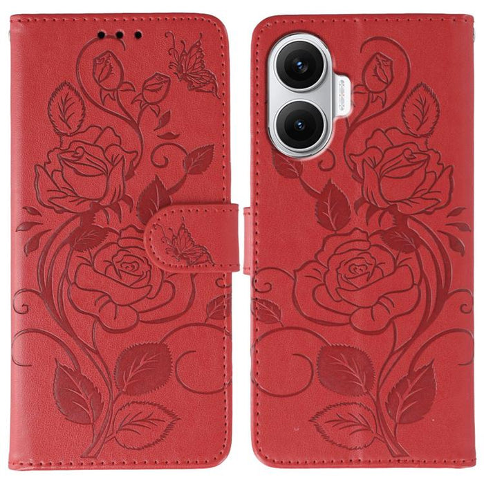 Funda de teléfono de piel con relieve de mariposa rosa, For Redmi 15C 5G / 4G EU 173mm, For Redmi 15 5G Global / 15 4G SEA, For Redmi 15 5G / 4G EU 171mm, For Redmi 15C 5G / 4G Global 171mm, For Redmi Turbo 4 Pro 5G / Poco F7                           ...