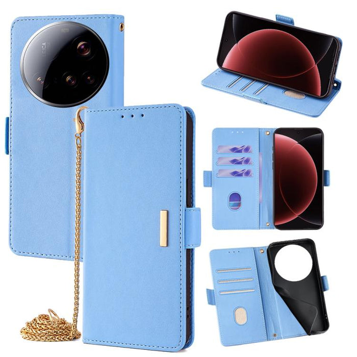 Funda de cuero para teléfono con cadena cruzada, For Xiaomi 17 Pro Max, For Xiaomi 17, For Xiaomi Civi 5 Pro 5G, For Xiaomi 15 Ultra