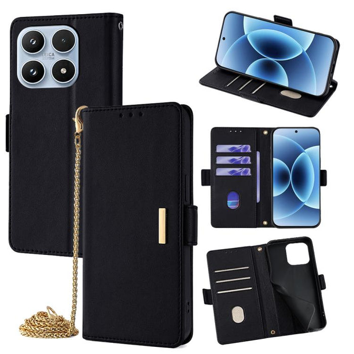 Funda de cuero para teléfono con cadena cruzada, For Xiaomi 17 Pro Max, For Xiaomi 17, For Xiaomi Civi 5 Pro 5G, For Xiaomi 15 Ultra