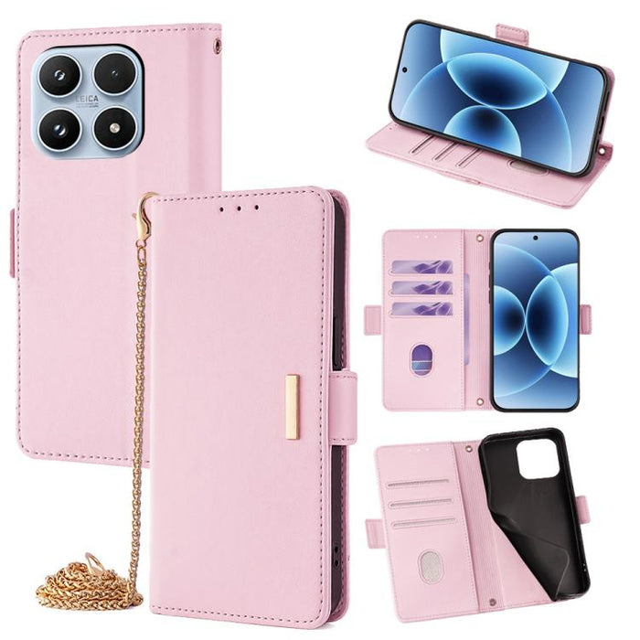 Funda de cuero para teléfono con cadena cruzada, For Xiaomi 17 Pro Max, For Xiaomi 17, For Xiaomi Civi 5 Pro 5G, For Xiaomi 15 Ultra