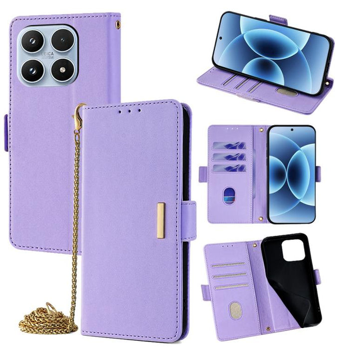Funda de cuero para teléfono con cadena cruzada, For Xiaomi 17 Pro Max, For Xiaomi 17, For Xiaomi Civi 5 Pro 5G, For Xiaomi 15 Ultra