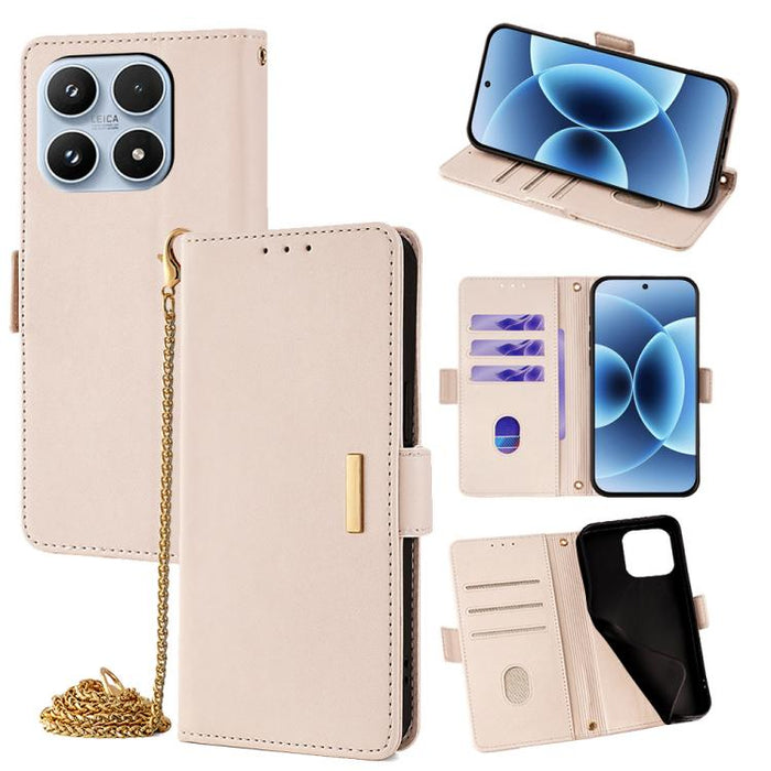 Funda de cuero para teléfono con cadena cruzada, For Xiaomi 17 Pro Max, For Xiaomi 17, For Xiaomi Civi 5 Pro 5G, For Xiaomi 15 Ultra
